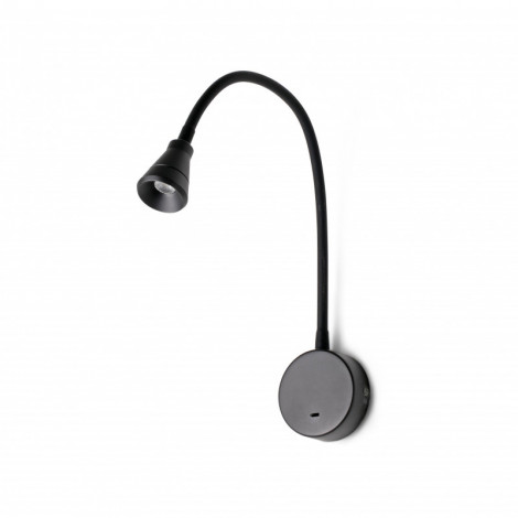 Liseuse chevet noire flexible silicone|Appliques murales|Lampe Avenue