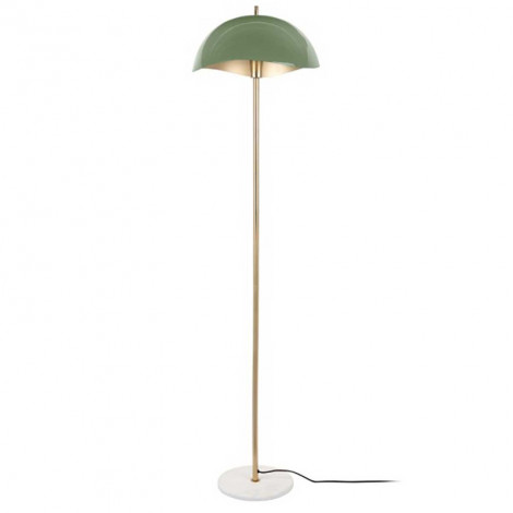 Lampadaire en métal doré et émaillé vert|Lampadaire|Lampe Avenue