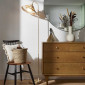 Lampadaire effet bois et rotin|Lampadaire|Lampe Avenue