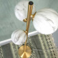 Lampadaire 3 globes marbre et laiton|Lampadaire|Lampe Avenue