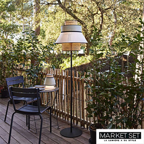 Lampadaire extérieur Singapour bleu et beige|Lampadaire|Lampe Avenue