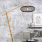 Lampadaire en bois avec son abat jour en filet métallique|Lampadaire|Lampe Avenue Lampadaire en bois avec son abat jour en filet métallique|Lampadaire|Lampe Avenue