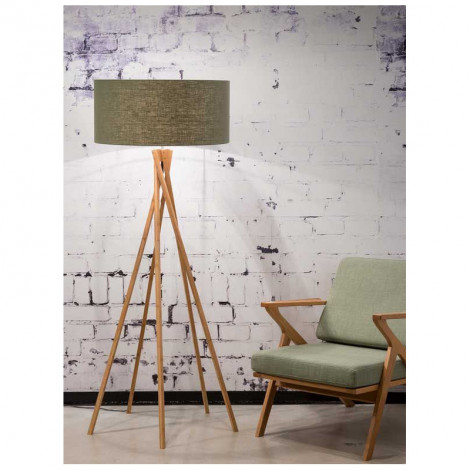 Lampadaire abat-jour vert en bambou|Lampadaire|Lampe Avenue Lampadaire abat-jour vert en bambou|Lampadaire|Lampe Avenue