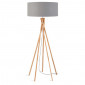 Lampadaire gris clair trépied bambou|Lampadaire|Lampe Avenue