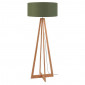 Lampadaire bambou 4 pieds abat-jour vert foncé|Lampadaire|Lampe Avenue