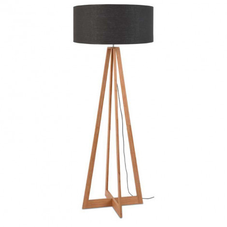 Lampadaire bambou 4 pieds abat-jour gris foncé|Lampadaire|Lampe Avenue