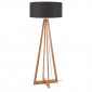 Lampadaire bambou 4 pieds abat-jour gris foncé|Lampadaire|Lampe Avenue