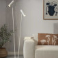 Lampadaire double blanc|Lampadaire|Lampe Avenue