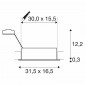 TRIA 2 ES111 encastré carré noir max 2x75W clips ressorts|Spot|Lampe Avenue