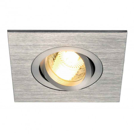 TRIA XL GU10 carré encastré alu brossé max 50W clips ressorts|Spot|Lampe Avenue