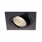 KIT TRIA LED CARRE noir 6W 3000K 38° alim et clips ressorts inclus|Spot|Lampe Avenue