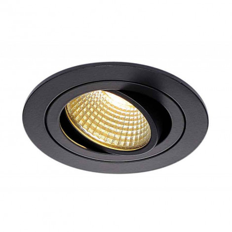 KIT TRIA LED ROND noir 6W 2700K 38° alim et clips ressorts inclus|Spot|Lampe Avenue