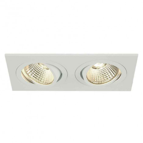 KIT TRIA 2 LED CARRE blanc 2x6W 38° 2700K|Spot|Lampe Avenue