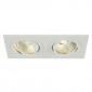 KIT TRIA 2 LED CARRE blanc 2x6W 38° 2700K|Spot|Lampe Avenue