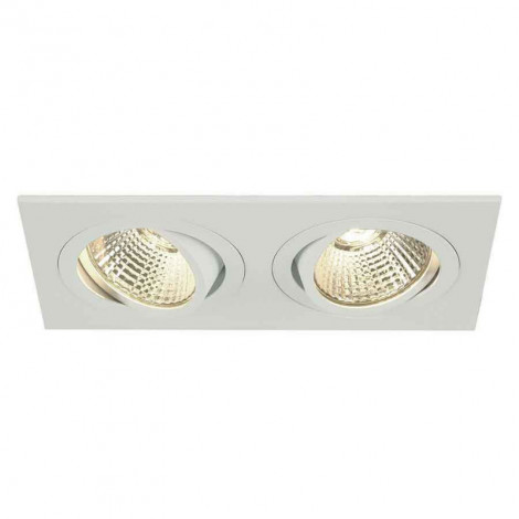 KIT TRIA 2 LED CARRE blanc mat 2x6W 38° 3000K|Spot|Lampe Avenue
