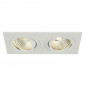 KIT TRIA 2 LED CARRE blanc mat 2x6W 38° 3000K|Spot|Lampe Avenue