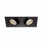 KIT TRIA 2 LED CARRE noir 2x6W 3000K 38° alim et clips ressorts inclus|Spot|Lampe Avenue