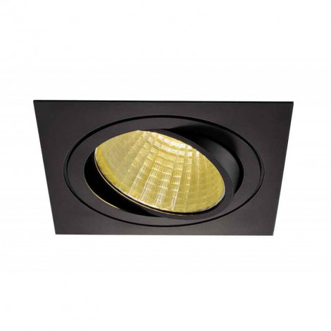 KIT TRIA LED carré noir 25W 2700K 30° alim et clips ressorts inclus|Spot|Lampe Avenue