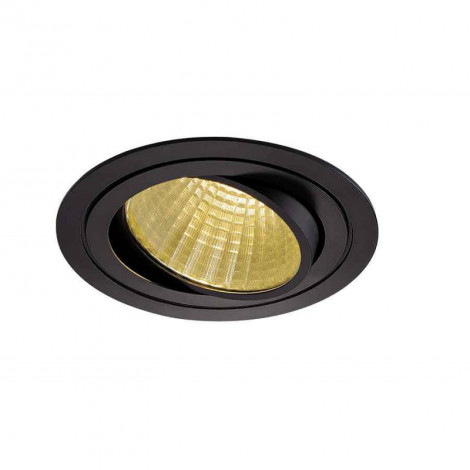 KIT TRIA LED rond noir 25W 2700K 30° alim et clips ressorts inclus|Spot|Lampe Avenue