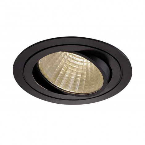 KIT TRIA LED rond noir 25W 3000K 30° alim et clips ressorts inclus|Spot|Lampe Avenue