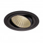 KIT TRIA LED rond noir 25W 3000K 30° alim et clips ressorts inclus|Spot|Lampe Avenue