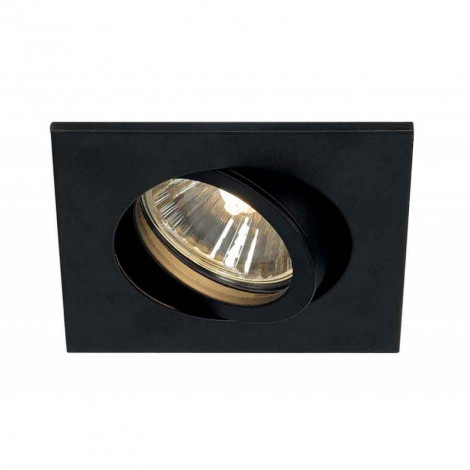 TRIA 68 GU10 CARRE encastré noir mat max 50W clips ressorts|Spot|Lampe Avenue