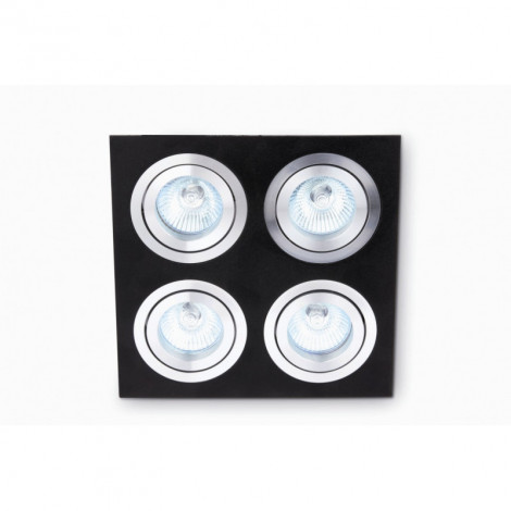 Spot encastrable en aluminium noir 4 spots|Spot|Lampe Avenue Spot encastrable en aluminium noir 4 spots|Spot|Lampe Avenue