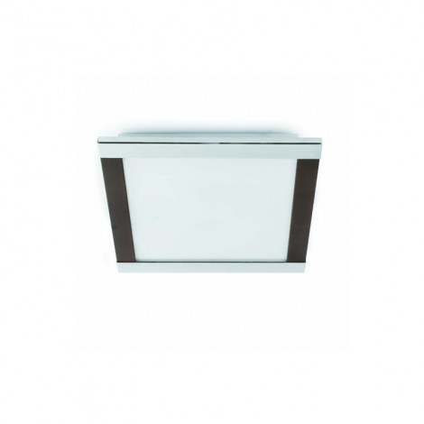 Plafonnier carré Marron et chrome|Plafonnier|Lampe Avenue