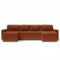 Canapé panoramique MAX convertible velours côtelé terracotta 6 places|Canape|Baita Home