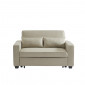 Canapé droit LENA convertible tissu grège 2 places|Canape|Baita Home
