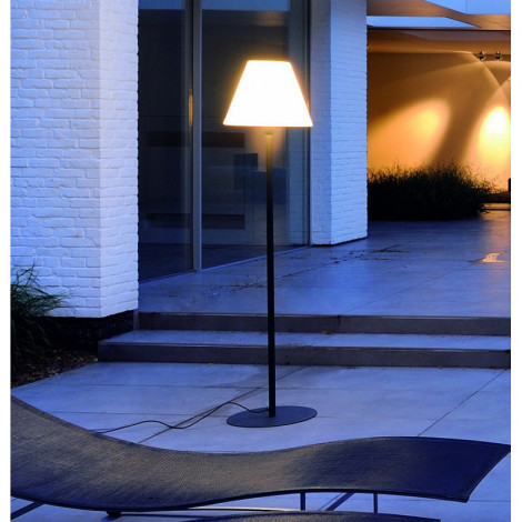 Lampadaire extérieur gris foncé abat-jour blanc|Exterieur|Lampe Avenue Lampadaire extérieur gris foncé abat-jour blanc|Exterieur|Lampe Avenue