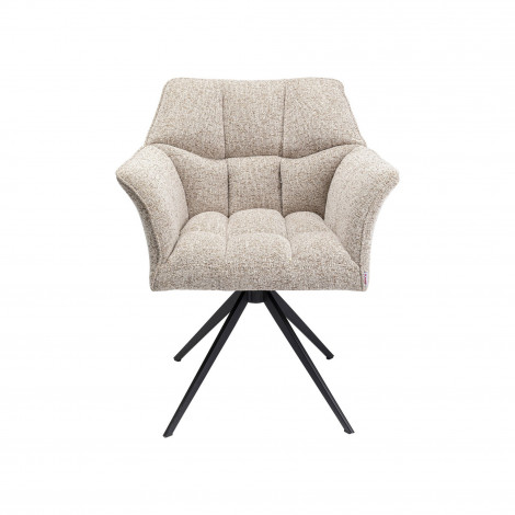 Chaise avec accoudoirs pivotante Thinktank crème Kare Design|Chaise|Kare
