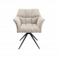 Chaise avec accoudoirs pivotante Thinktank crème Kare Design|Chaise|Kare