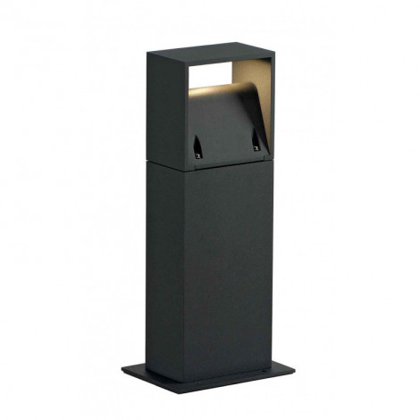 LOGS 40 borne carré anthracite 6W LED blanc chaud|Exterieur|Lampe Avenue