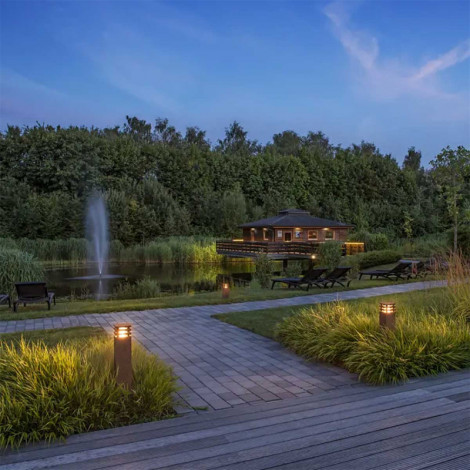 RUSTY LED 40 CARRE borne fonte rouillée LED 3000K IP55|Exterieur|Lampe Avenue