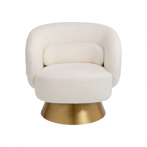 Fauteuil pivotant Orion crème Kare Design|Fauteuil / Chauffeuse|Kare