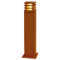 RUSTY LED 70 CARRE borne fonte rouillée LED 3000K IP55|Exterieur|Lampe Avenue