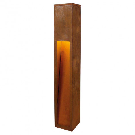 RUSTY SLOT 80 LED borne fonte rouillée LED 3000K IP55|Exterieur|Lampe Avenue