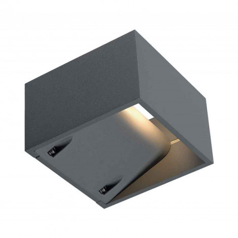LOGS WALL applique carrée gris argent 6W LED blanc chaud|Exterieur|Lampe Avenue