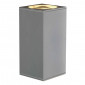 BIG THEO UPetDOWN OUT applique carrée gris argent ES111 max 2x75W|Exterieur|Lampe Avenue
