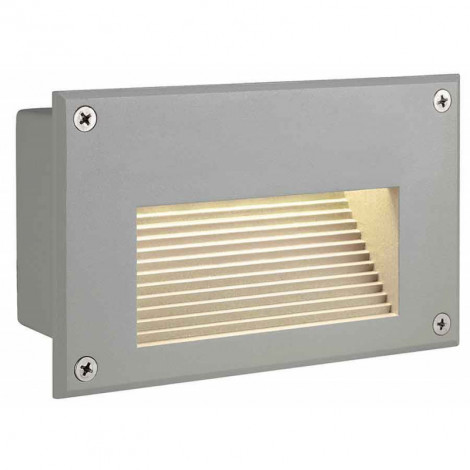 BRICK LED DOWNUNDER encastré rectangulaire gris argent LED 3000K|Exterieur|Lampe Avenue
