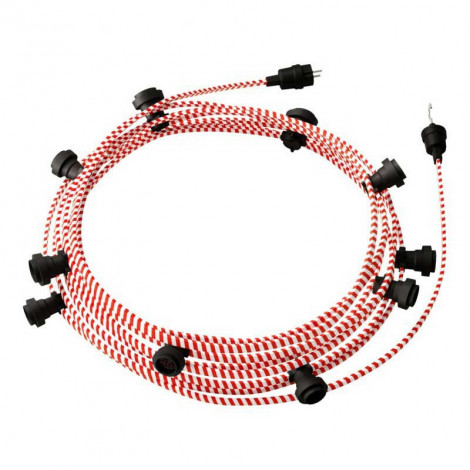 Guirlande circus Rouge et blanc d'exterieur|Exterieur|Lampe Avenue