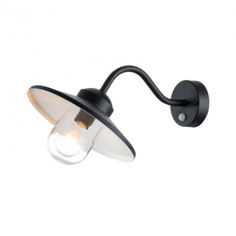Applique extérieure col de cygne noire avec detecteur|Exterieur|Lampe Avenue