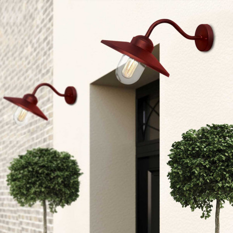 Applique extérieure col de cygne rouge|Exterieur|Lampe Avenue Applique extérieure col de cygne rouge|Exterieur|Lampe Avenue