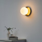 Plafonnier ou applique dorée en verre blanc - Fonzo|Plafonnier|Kosilum Plafonnier ou applique dorée en verre blanc - Fonzo|Plafonnier|Kosilum