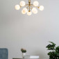 Lustre élégant doré à 9 boules - Audrey|Plafonnier|Kosilum