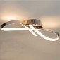 Plafonnier LED dimmable design ruban infini chromé - Acht|Plafonnier|Kosilum Plafonnier LED dimmable design ruban infini chromé - Acht|Plafonnier|Kosilum