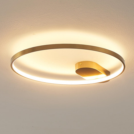 Plafonnier design cercle doré 50 cm - Evelia|Plafonnier|Kosilum