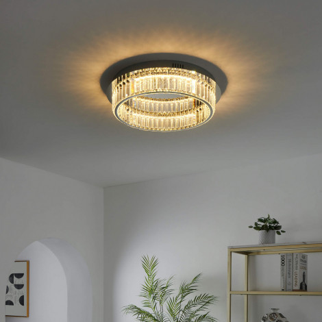 Élégant plafonnier pampilles de cristal - Pezzati|Plafonnier|Kosilum