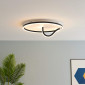 Plafonnier circulaire fin noir LED - Bowen|Plafonnier|Kosilum